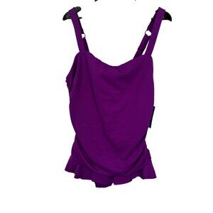 NWT AQUASHAPE 50+ UV PROTECTION SHAPE RETENTION PURPLE SWIMSUIT SIZE 22